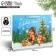 Laminated horizontal “animals near the Christmas tree”, L 40 x 31 x 11.5 cm, New Year