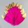 A set of goose feathers 15-20 cm, 10 pcs, fuchsia with a golden tip
