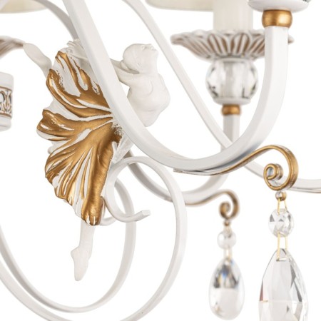Chandelier Maytoni ARM222-06-G, E14, 6x40 W, 610x610x910 mm, white with gold-5