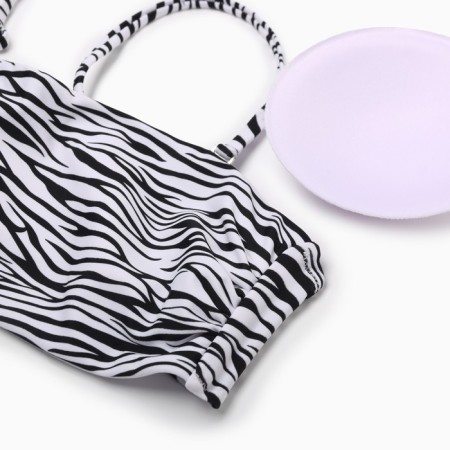 Swimsuit female separate minku zebra, size 48-5