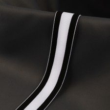 Glass woven soft 40mm*5 ± 1 -yard strip black/white au
