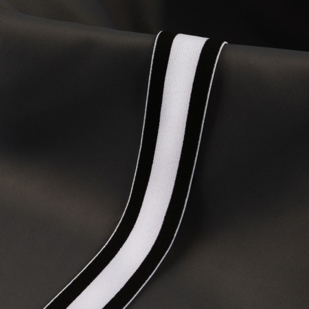 Glass woven soft 40mm*5 ± 1 -yard strip black/white au