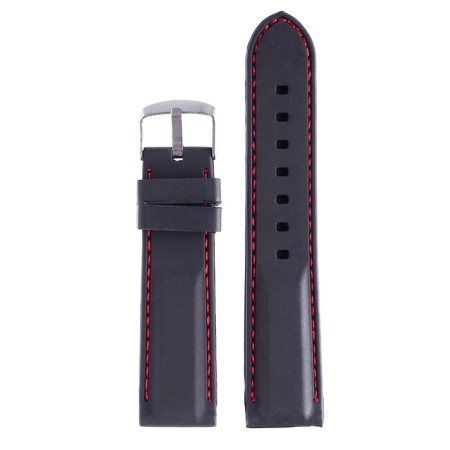 Solomon watch strap 20 mm, silicone, L-20 cm, black-1
