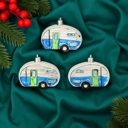 Set of jewelry plastic 3 pcs "vanits" 4x7 cm, blue