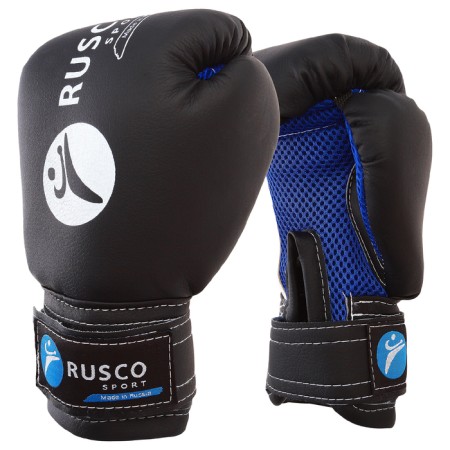 Gloves Boxing children's ruscosport, black, size 4 oz