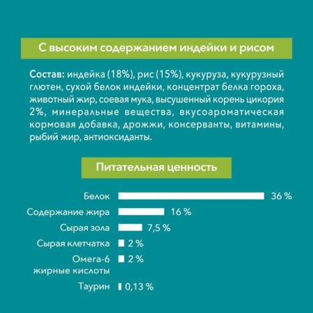 Сухой корм Purinа One для кошек, индейка/рис, 1.5 кг-5