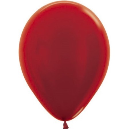 Latex ball 12 "Metallic metallic red, set 50 pcs.