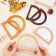 Handles for the bag wooden, 12 × 8.5 cm, 2 pcs, dark brown color