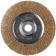 Discus brush "Bison" 35187-175_z01, for Ushm, brassized 0.3 mm, steel, 22.2x175 mm