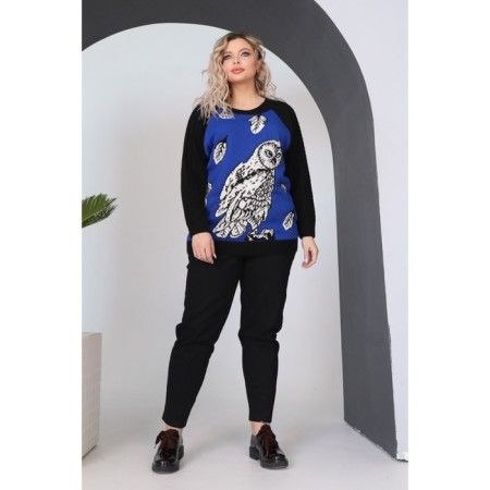 Women's sweater, size 54, the color is blue, black-13