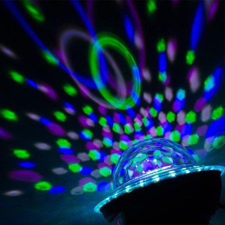 Light device "UFO" 12 cm, speaker, glow RGB, 220 V-5