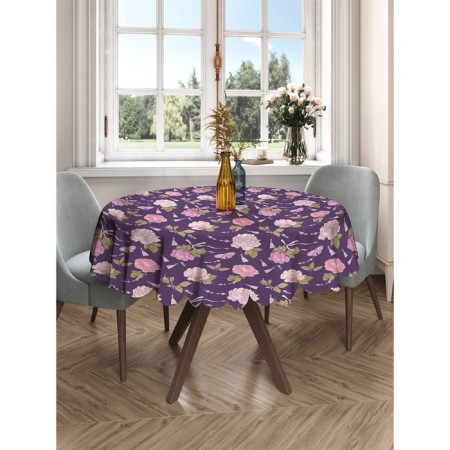The tablecloth "Flower decoration", round, Saten, d = 150 cm-1