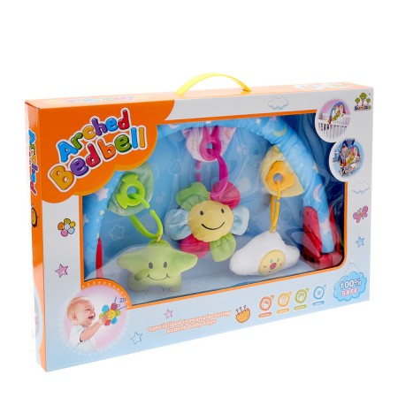 Bulk Soft Bulge on the crib, stroller "Soft friends", 27 - 38 cm, rattles, 3 toys-5