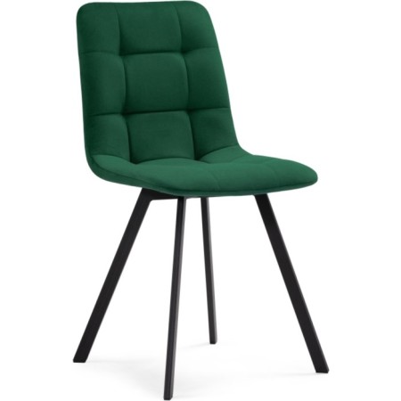 Stool on a metal frame chilli metal/velor, black/green 43.5x50x87.5 cm