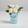 A glass for flowers "fluid", blue, 350 ml