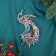Decoration Christmas tree "Peacock shine" 14x7.5 cm, transparent pink