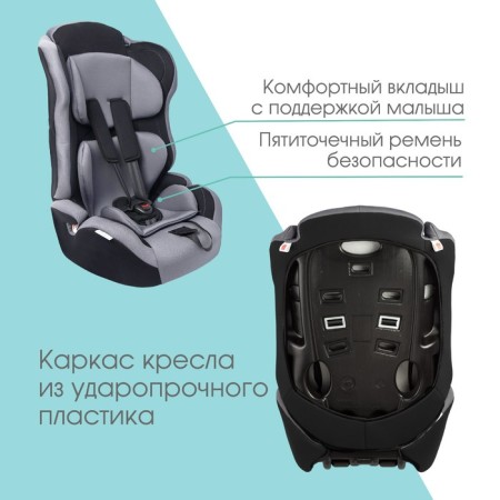 Autocreset Kroshka I Multi, group 1/2/3, 9-36 kg, (1-12 years old) gray-1