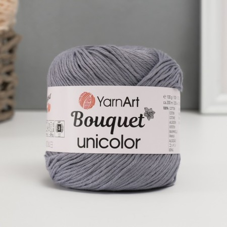 Bouquet Unicolor yarn 100% cotton 200m/100g (3203 gray)