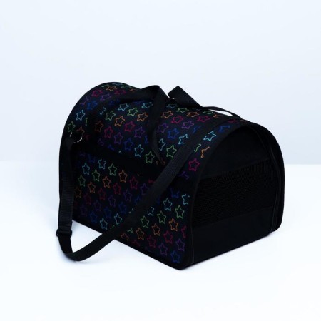 Bag - carrying for animals with print, 40 x 25 x 26, mix of flowers-9
