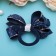 Hair elastic band "Schoolgirl" Bant Pattering Contour, 7 cm, blue