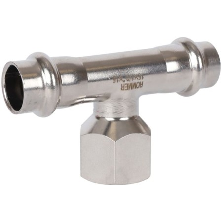 Rommer RSS-0015-001512, VPR-BR, D = 15 mm X 1/2 ", press steel, stainless steel-1
