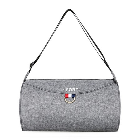 Sports bag with lightning, external pocket, long belt, gray color