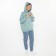 Women's trousers are laid down, sea wave, size 44