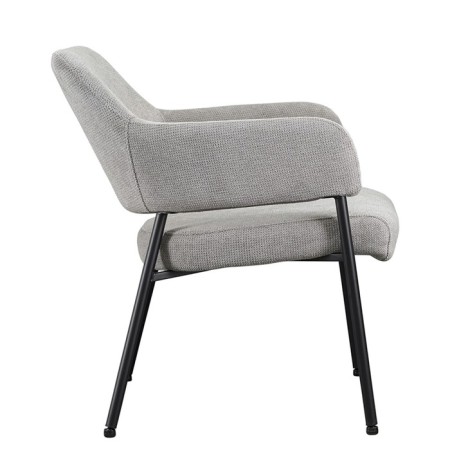 Wendy armchair, 640 × 685 × 740 mm, textured Shenill, color gray color-8