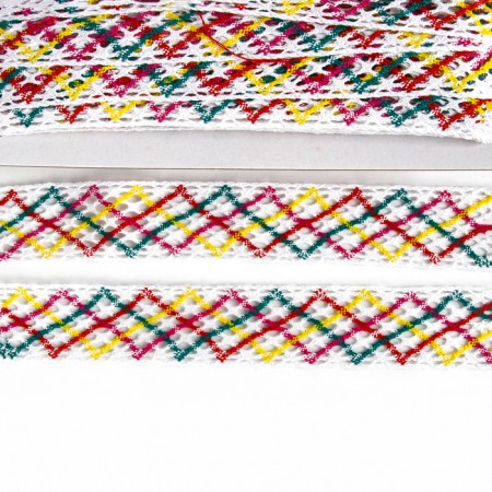 Multi -colored braid “zigzag”, width 4 cm, in package 25 m-2