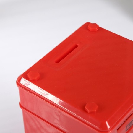 Piggy bank Plastic for coins and bills "safe" code castle, sound 3AA MIX 19.5x12.3x13 cm-11