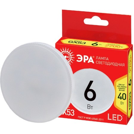 LED LED era Red Line "tablet", 6 W, GX53, 480 lm, 2700k, glow warm white