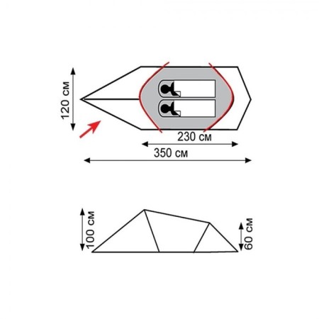 TRAMP TRT-20 TRAMP tent, TRAMP Bike 2 (V2), Green-9