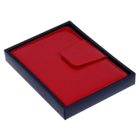 Deliciper of Leduced A5, 160 Prestige sheets, solid cover, artificial leather, magnetic straps, red-1