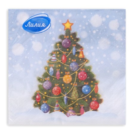 New Year's napkins Paper Lilia "New Year's Miracle", 2 layers, 33x33 cm, 20 pcs-2