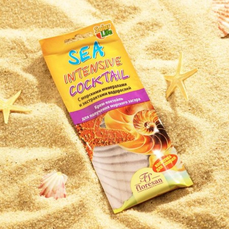 Cream-cream for obtaining sea tanning Floresan Solar Life, 15 ml