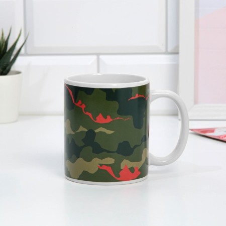 Homeleon mug ceramic "Honor and dignity", 300 ml, green color-6