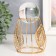 Interior metal souvenir, glass "openwork leaves and ball" d = 6 cm gold 9.5x9x14 cm