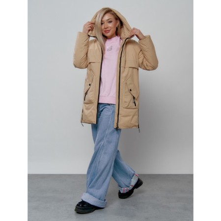 Women's winter jacket, size 44, mustard color-11