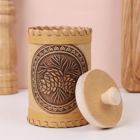 Tueye "cones", 8 × 8 × 10 cm, birch bark-1