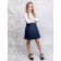 Turtleneck for girls, height 128 cm, white color