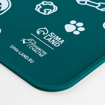 Silicone rug for a bowl "Pattern", 30x40 cm, green-4