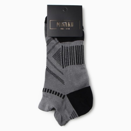 Men's socks minku shortened, size 38-45, gray color-2