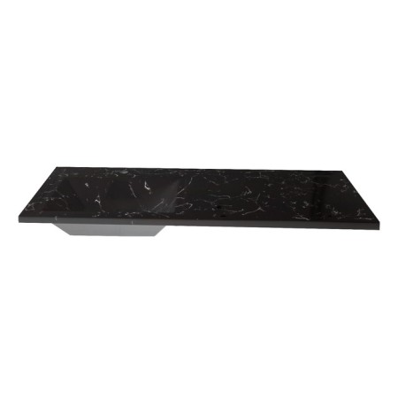 Sink over the Uperwood washing machine Marsal 120 cm, left, black marble-1