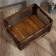 ITALYA storage basket, 40 × 30 × 18 cm, dark tree color