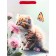 Package Gift Laminated Vertical "Cat and Flower", M 26 × 32 × 12 cm