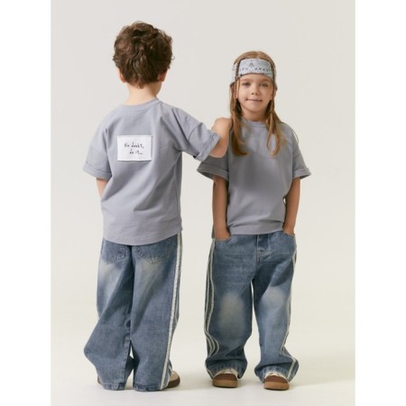 T -shirt Children's Amarobaby Stripe, height 122 cm, gray color-14
