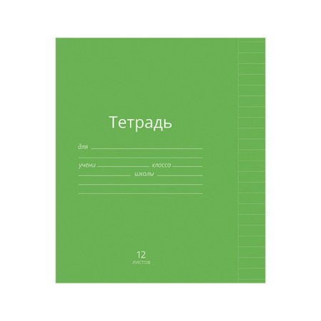 Notebook of 12 sheets in the line monophonic calligrata "Classic bright", cover coated paper, varnish, OFSET block, mix-2