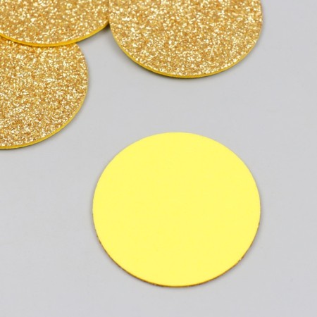 Decor "Snow Com" gold foam glitter 5 cm (set 5 pcs)-1