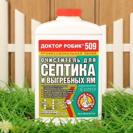 Cleaner for the septic tank and cesspool, Dr. Robik 509, 798 ml.