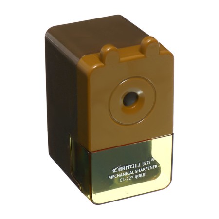Mechanical sharpener with container classic gold